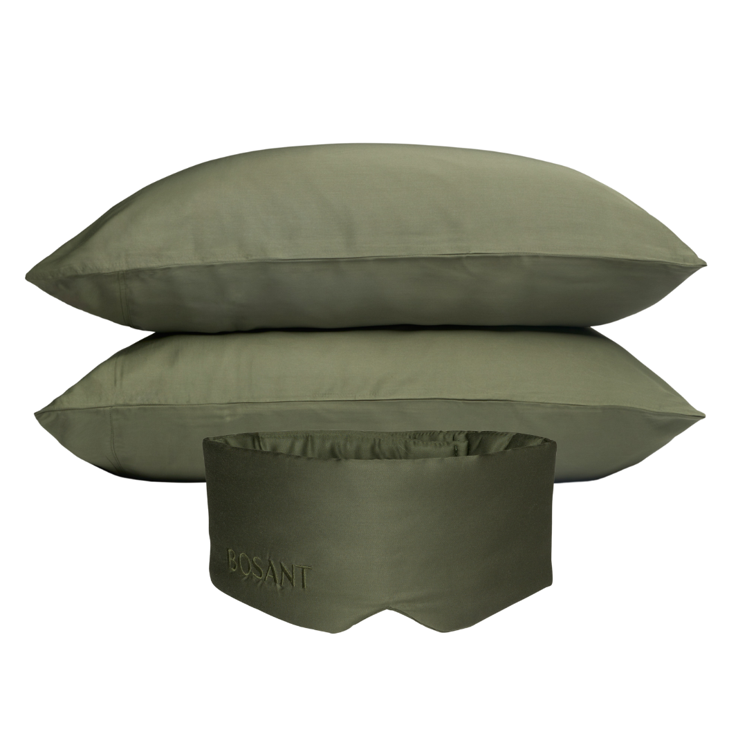 Paketgeschäft: Forest Green Sleep Maske X Kissenbezug
